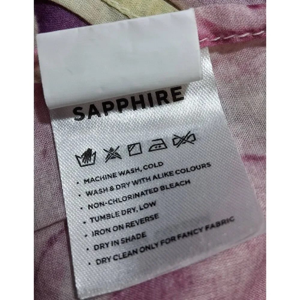 Sapphire womens long scarf pink yellow lightweight cotton spring summer